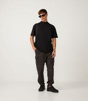 Calça Ballon em Sarja com Cós Elástico e Barra Ajustável - 1