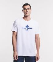 Camiseta Comfort em algodão  com Estampa de Paisagem Aquarelada - 1