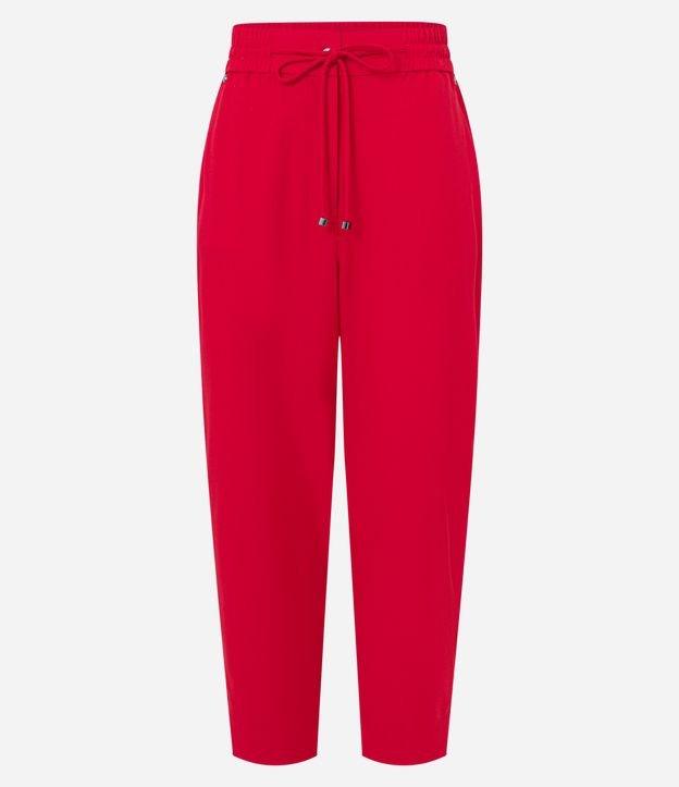 Calça Fluida com Cós Elástico e Amarração - 1