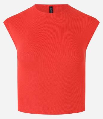 Blusa sem Manga em Ribana com Textura Caneladinha