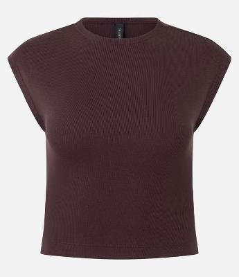 Blusa sem Manga em Ribana com Textura Caneladinha