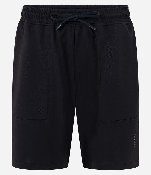 Bermuda Esportiva Texturizada com Cós Elástico e Cordão - 2