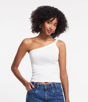Blusa um Ombro só em Ribana com Textura Leve - 1
