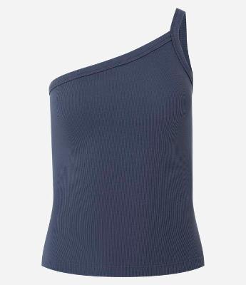 Blusa um Ombro só em Ribana com Textura Leve