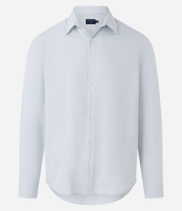 Camisa com Fibra de Bambu Maquinetada com Listras - 1