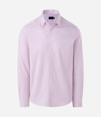 Camisa com Fibra de Bambu Maquinetada com Listras