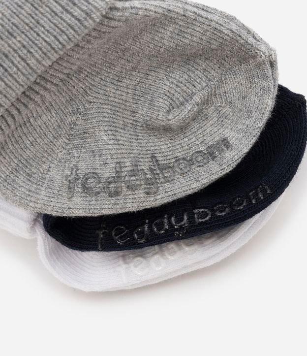 Kit 03 Meias Infantis em Algodão com Dobra Dupla - Tam 0 a 12 Meses - 2