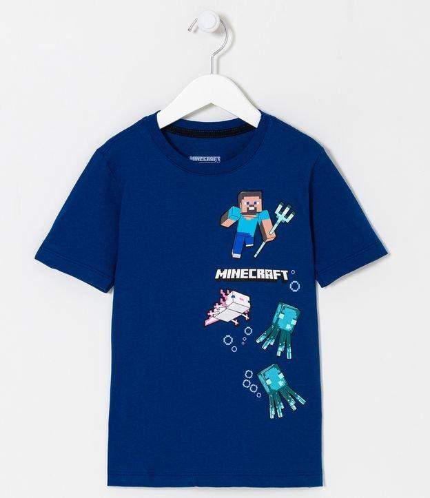 Camiseta Infantil com Estampa de Minecraft - Tam 5 a 14 anos - 1