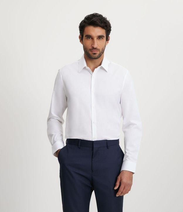 Camisa em Tricoline com Manga Longa - 1