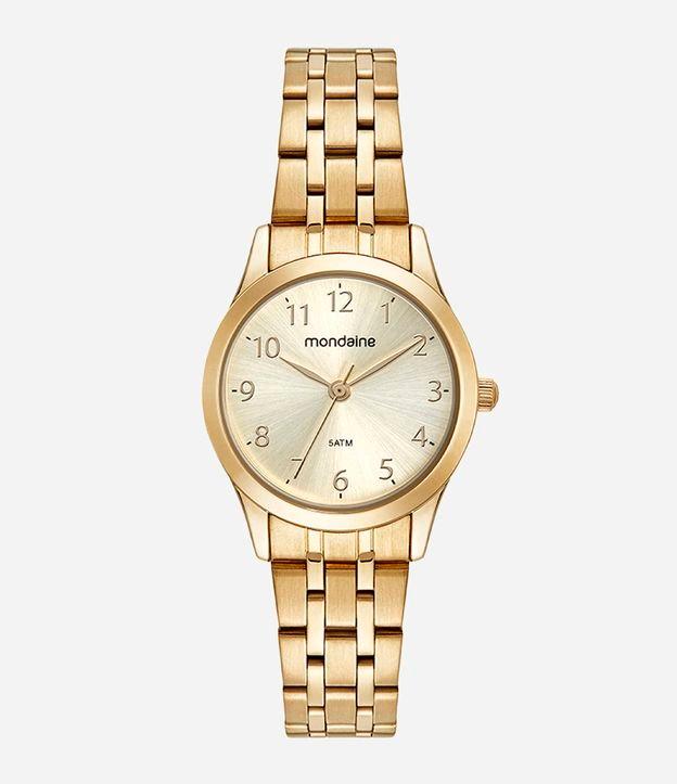 Kit Relogio Metal Mondaine Feminino Analógico com Caixa em Metal Dourado e Pulseira em Aço Dourado 32608LPMKDE1K1 - 1