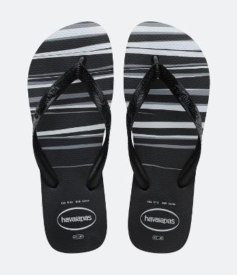 Chinelo de Tiras Top Basic com Estampa de Listras Havaianas