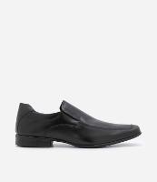 Sapato Slip On em Couro com Recortes e Bico Quadrado - 1