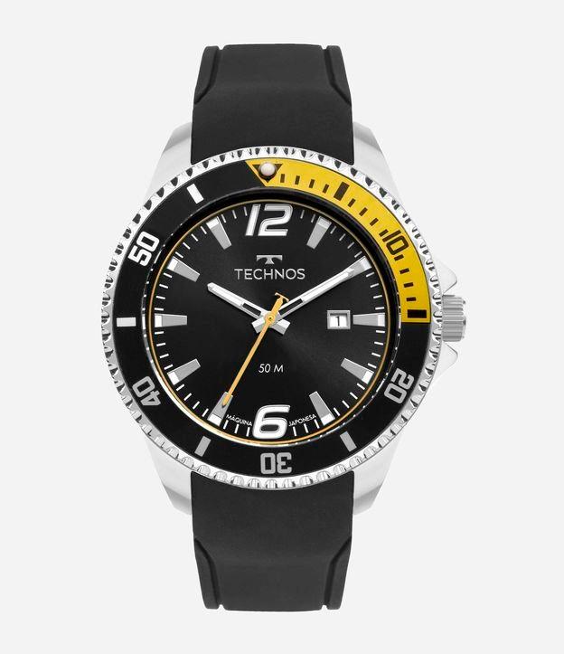 Relógio Masculino Technos Analógico com Caixa em Aço e Pulseira em Silicone - 1