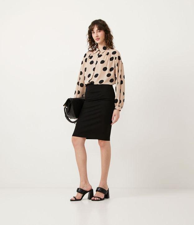 Saia Reta em Viscose com Fechamento em Zíper - 1