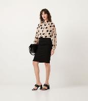 Saia Reta em Viscose com Fechamento em Zíper - 1