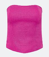 Blusa em Linho Tomara que Caia com Detalhe de Cordão no Decote - 2