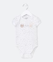 Body Infantil Poá com Estampa Amigos Bichinhos - Tam 0 a 18 meses - 1