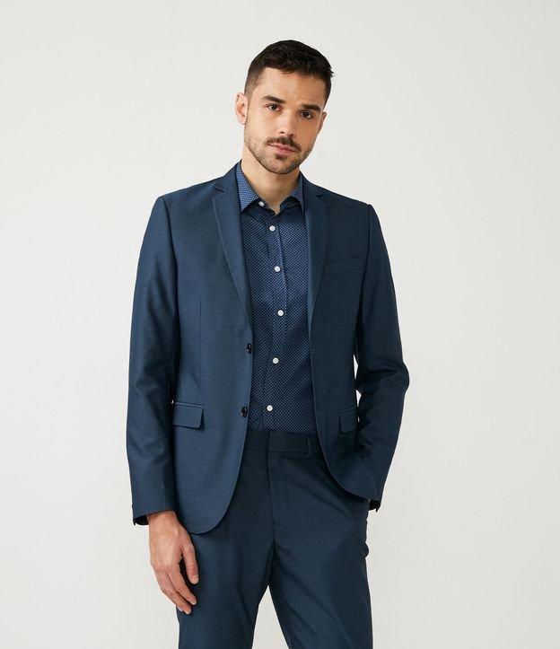 Paletó Super Slim com Textura Maquinetada e Bolsos - 1