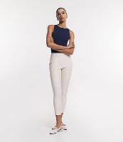 Calça Skinny com Material Sintético e Abotoamento Frontal - 1