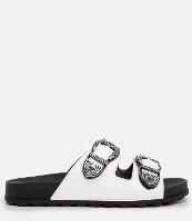 Sandália Rasteira com Fivelas Trabalhadas Moleca - 1