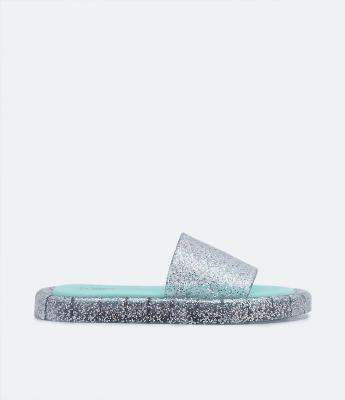 Chinelo Slide Infantil Translucido com Glitter e Led - Tam 22/23 ao 28/29