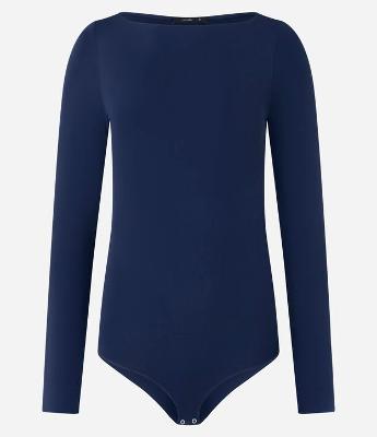 Body Básico em Poliamida com Gola Canoa