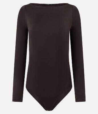 Body Básico em Poliamida com Gola Canoa