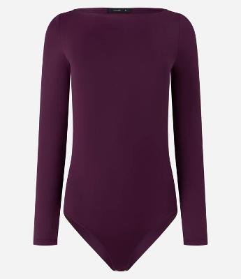 Body Básico em Poliamida com Gola Canoa