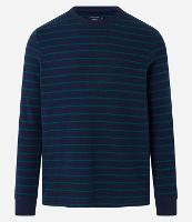 Camiseta Regular em Algodão Texturizado e Estampa de Listras - 2