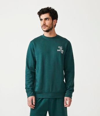 Blusão Fechado em Algodão com Estampa em Lettering