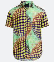 Camisa Regular em Viscose com Estampa Conceitual - 1