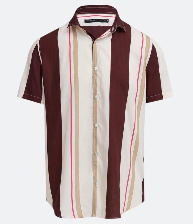Camisa em Viscose com Listras Irregulares - 2