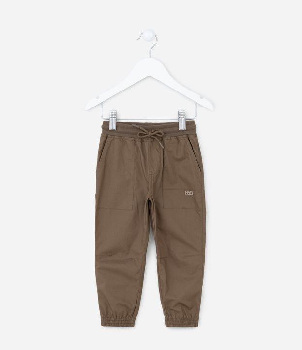 Calça Infantil em Sarja com Bolsos e Recortes - Tam 1 a 5 anos - 1