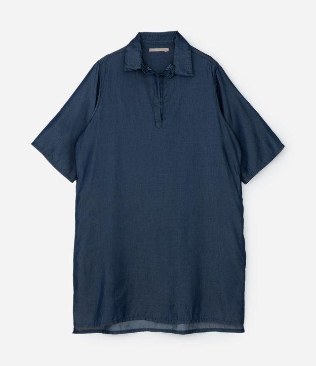 Vestido Chemise Jeans com Bolsos Curve & Plus Size - 1