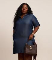Vestido Chemise Jeans com Bolsos Curve & Plus Size - 2