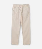 Calça Loose em Sarja com Cós Elástico e Bolso Amplo - 2