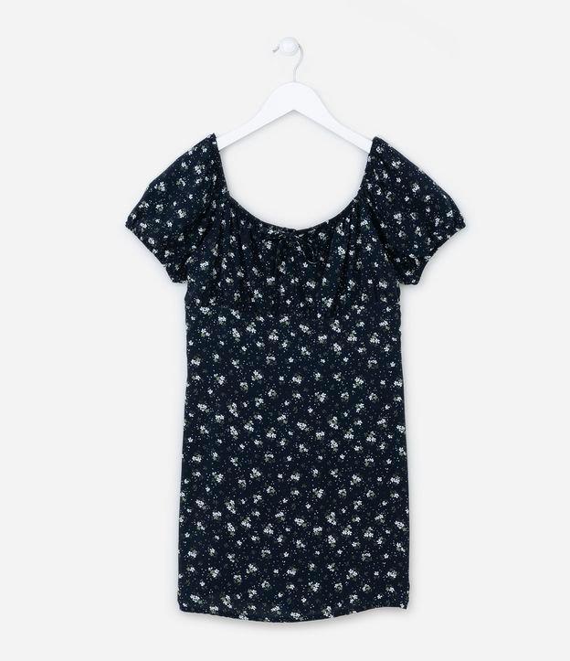 Vestido Infantil em Viscose com Estampa de Flores - Tam 5 a 14 anos - 1