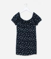 Vestido Infantil em Viscose com Estampa de Flores - Tam 5 a 14 anos - 1