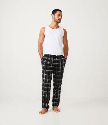 Calça de Pijama em Algodão com Estampa Xadrez
