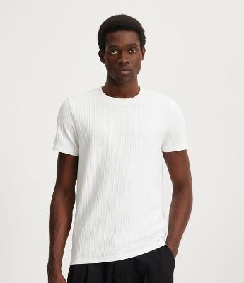 Camiseta Muscle com Textura de Listras