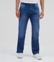 Calça Reta Básica Jeans com Elastano - 1