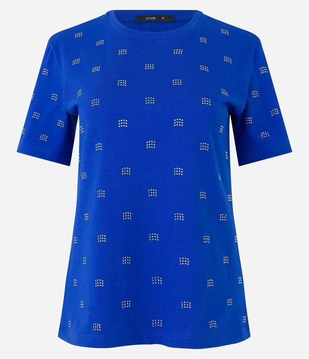 Blusa Manga Curta em Meia Malha com Tachas Aplicadas - 2