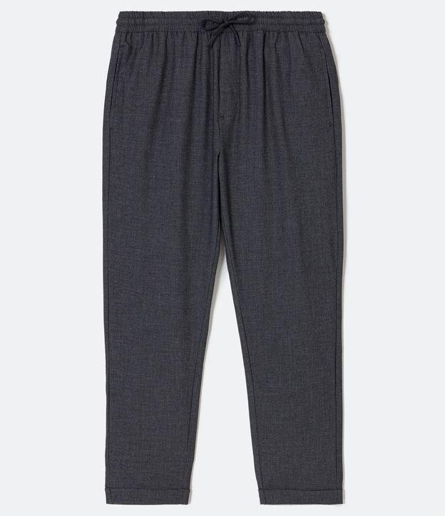 Calça Slim Cropped com Cós Elástico e Amarração - 1