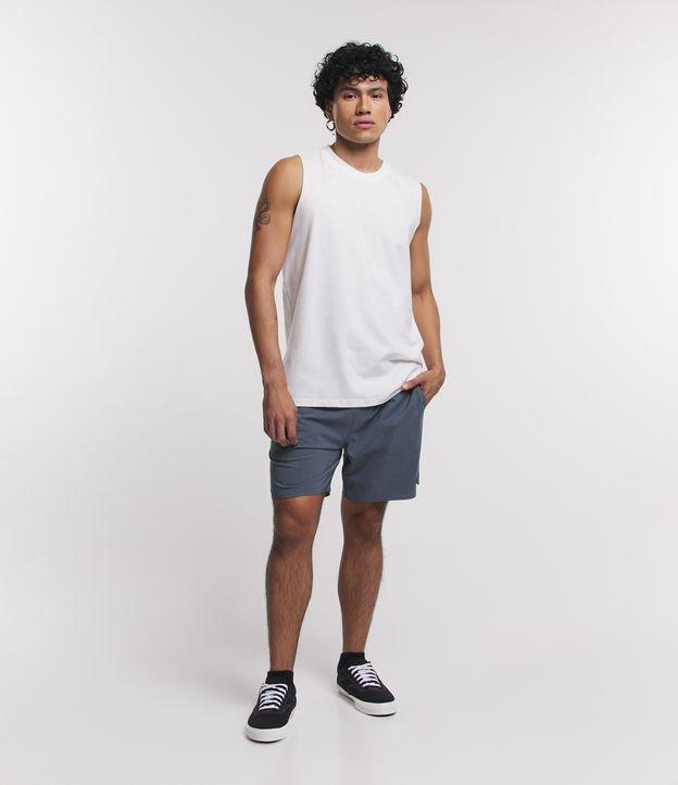 Bermuda Mescla com Cós Elástico e Amarração - 1