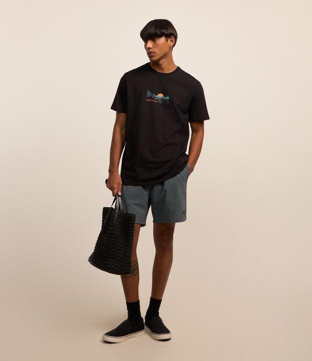 Bermuda Mescla com Cós Elástico e Amarração - 2