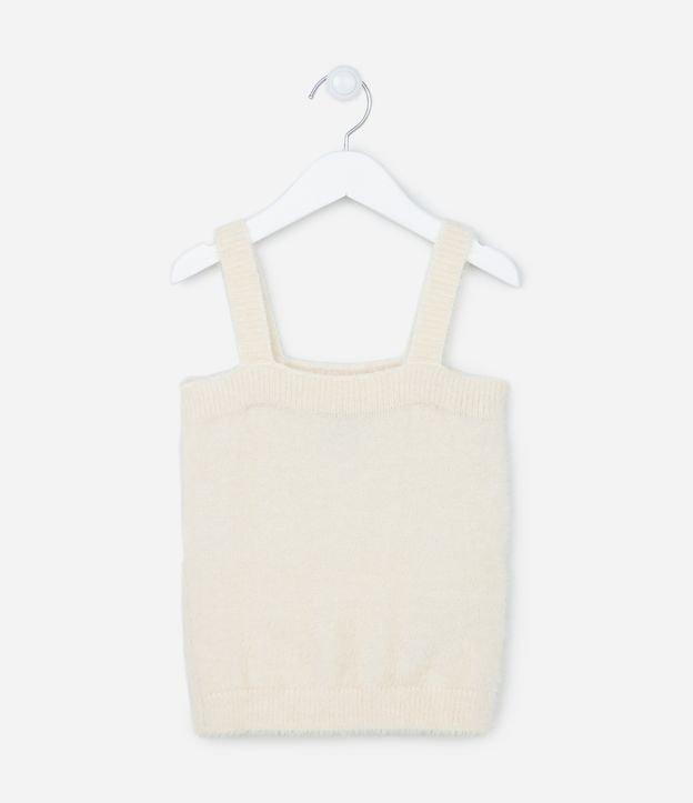 Blusa Cropped Infantil em Tricô com Pelinhos - Tam 5 a 14 Anos - 1