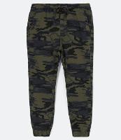 Calça Jogger em Sarja com Estampa Camuflada - 1