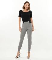 Calça Legging com Padronagem Xadrez Pied-de-Poule - 1