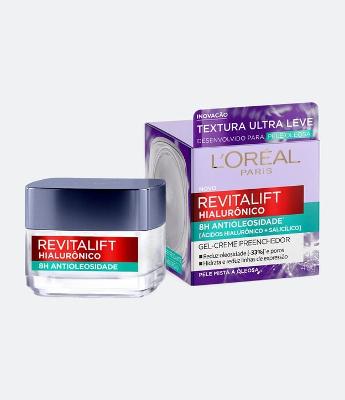 Gel Creme Preenchedor Antioleosidade Revitalif Hialurônico 49g  Loreal Paris