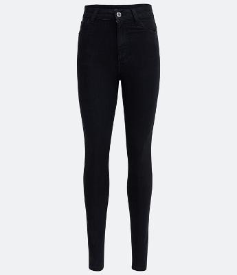 Calça Skinny Jeans com Cintura Alta e Bolsos